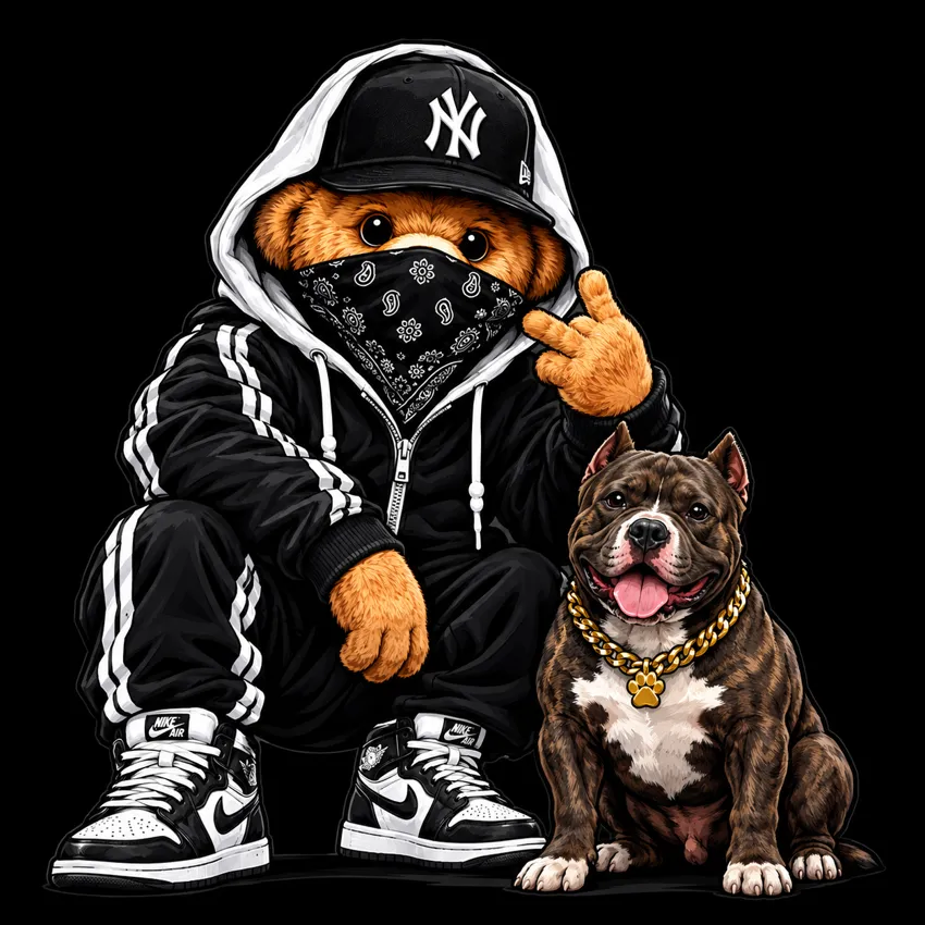 Ourson et chien