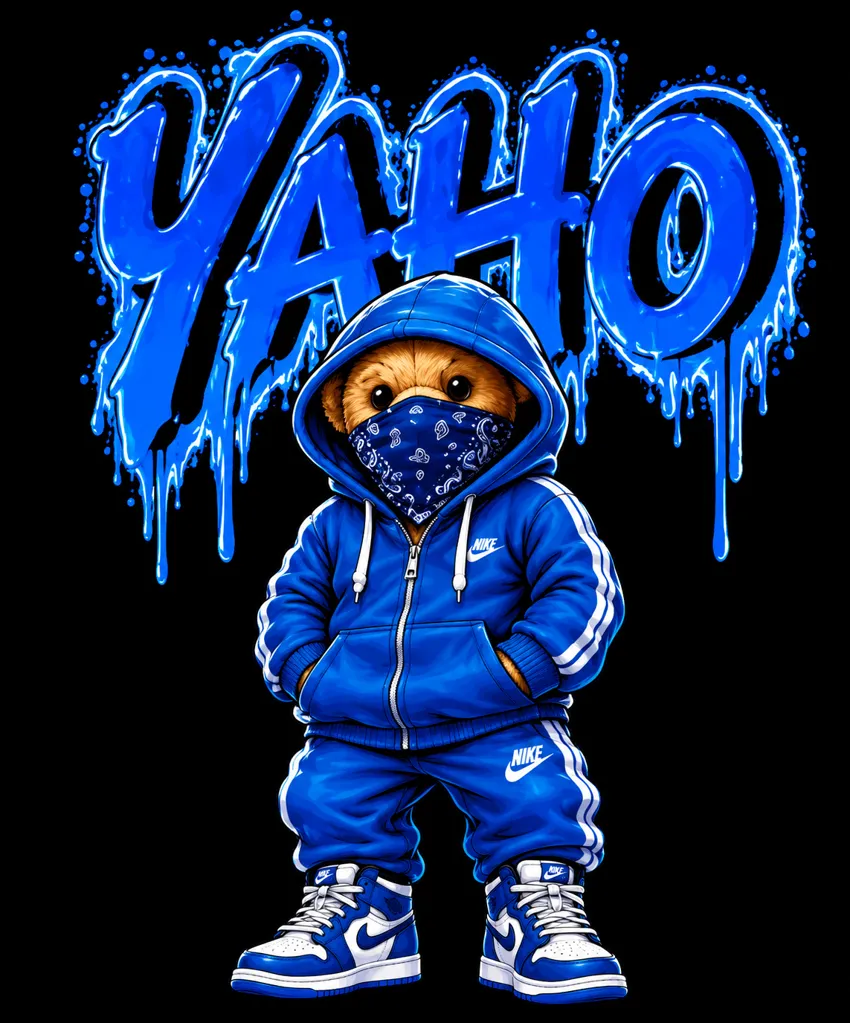 YAHO — Ourson bleu